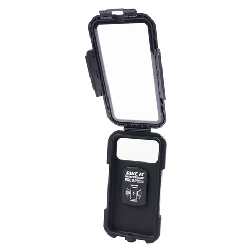 Interphone Ucom 3 Universal Bluetooth Intercom Single + Bike It Pro 2.0 Waterproof Phone Mount and Wireless Fast Charger Kit Bundle